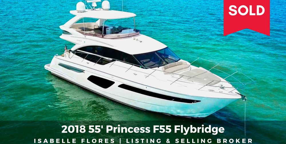 SOLD!! - 55' 2018 Princess F55 Flybridge