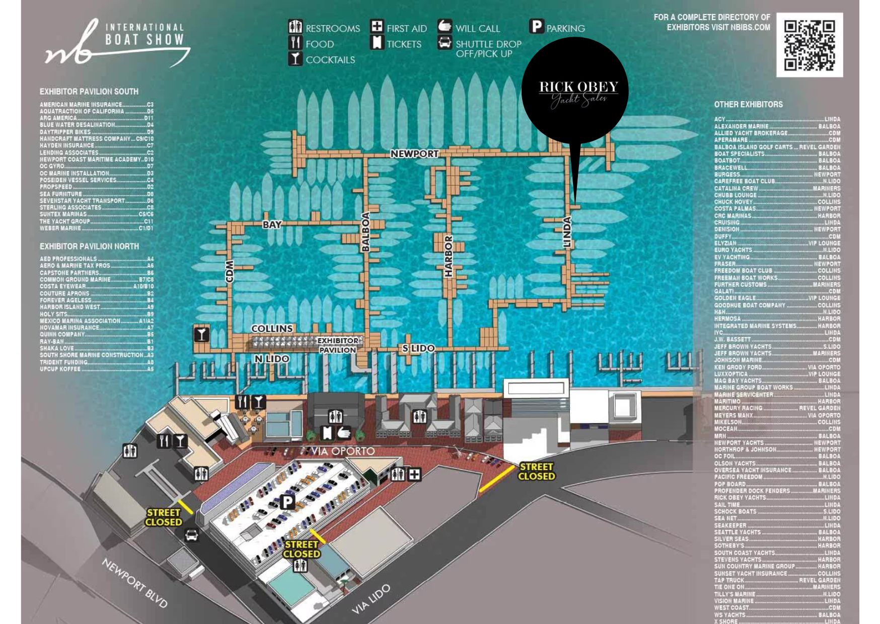 Newport Beach International Boat Show 2025 map